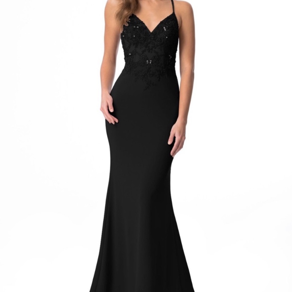 Azazie Black bridesmaid / prom dress